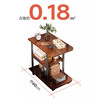 Side table coffee table small apartment sofa side table movable tea table living room multi-functional storage corner table side cabinet tea table H166C walnut + black shelf 60*30cm