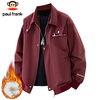 Paul Frank Jacket Men's Autumn and Winter American Functional Work Jacket Men's Trendy Brand Top Men's Black Velvet XL