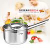 Fagot thick visible explosion-proof with wok and soup pot 304 stainless steel tempered glass size see-through pot lid 16cm