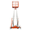 Bixit Lift Mobile Scissor Electric Lift Platform Fully Self-propelled Aluminum Alloy Lift Aerial Work Platform Single Column Lift 4 Meters (Manual Traction + Plug-in Lift) Ticket Included