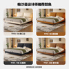Pashaman Cat Scratch Fabric Bed Middle Ages Master Bedroom Queen Bed 1.8m Double Bed Removable and Washable Upholstered Bed 1072CF 15CM Steel Wood Laminated Frame Single Bed + USB + Night Light 1800*2000mm Frame Structure - High Legs