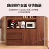 Easti solid wood sideboard against the wall integrated storage cabinet multi-functional wine cabinet storage cabinet antique style tea cabinet cabinet 0.6*2.4 meters oak (two-door sideboard) ENF level