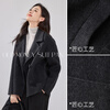 Handu Yishe Lapel Short Double-breasted Heavy Wool Coat 2025 Spring and Autumn Classic Double-sided Wool Coat for Women