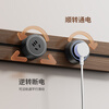 Electrician's movable track socket retro wood grain expansion strip kitchen sideboard expansion multi-hole plug strip with master control switch wood grain 30cm + 2 five holes with LED lights straight