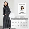 Fanciman wool suit suit for women autumn and winter new high-end light luxury wool suit dark floral gray XL