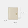 Chiecu Kscbn light luxury bag women's wallet women's short cowhide card bag wallet coin purse clutch bag Valentine's Day birthday gift beige color for wife, girlfriend, mother, exquisite gift box