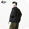Popeye Outdoor American Stand Collar Jacket Men's Autumn and Winter Loose Casual Sports Flight Jacket DJ09 Black XL