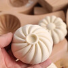 Yusenyi bun mold small fried bun large steamed vegetable bun round wooden tool household new beech wood three-dimensional large traditional round bun - about 110 grams