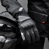 Arvin German winter motorcycle riding gloves men's warm and waterproof carbon fiber plus velvet thickened touch screen motorcycle equipment black carbon fiber material cold and warm M
