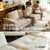 Lin's Home Wood Industry Imitation Cotton and Linen Fabric Sofa Living Room 2025 New Cloud Nordic Style Straight Row Foshan Furniture BS164