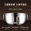Hongzhijing selects German quality 316 stainless steel and deep kneading basin for home kitchen to beat eggs, wash vegetables and make noodles, 24cm deep and thickened medical grade 316 kneading basin