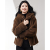 Xinfeiyu imitation mink coat for women 25 winter new fashion temperament high-end hooded thickened warm imitation fur one-piece coat