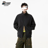 Popeye Outdoor American Stand Collar Jacket Men's Autumn and Winter Loose Casual Sports Flight Jacket DJ09 Black XL