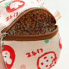 Shiganu zipper key bag for women, anti-scratch card slot, multi-functional storage, Meiji Strawberry Rabbit, small zipper model