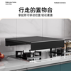Baking Elf gas stove cover cover induction cooker bracket stainless steel kitchen shelf gas stove cover thickened stove stand carbon steel black length 30 depth 40 height 5 thickened version