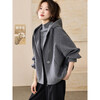Mohan Yimei relaxed and lazy hooded double-sided woolen coat 25 winter casual high-end one-hand-length wool coat