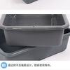 Plastic basin rectangular hotel dining basin canteen dish washing basin dish storage box simple basin cheap white belt cover extra thick 45*29.5*15