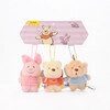 Disney genuine Winnie the Pooh, Piglet, Eeyore and Bean plush pendant, backpack pendant, keychain pendant, 10cm Disney Piglet, cute sticker pendant, genuine authorization + anti-counterfeiting label