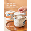Fat Donglai's same style water-proof stew pot Japanese-style stew household ceramic with lid double lid stew bird's nest special soup cup steamed egg bowl export version 500ml stew pot 2 pieces + 2 sets of tray clips + steaming
