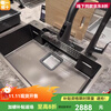 JOMOO line's next model nano gray hand-made thickened scratch-resistant large single-slot kitchen sink vegetable basin 06525 06525-CZ1-1 nano color 780*480+ drain