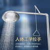Shanghai-made 304 stainless steel covered emergency sprinkler factory inspection shower shower vertical eyewash station double water inlet ABS coating + pedal *1