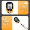 Outdoor GPS positioning weather handheld longitude and latitude altimeter altitude meter temperature and humidity barometer compass fishing light yellow
