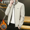 Woodpecker (TUCANO) Jacket Men's Jacket Men's Autumn and Winter Trendy Business Casual Executive Windproof Top Men's Khaki Velvet XL