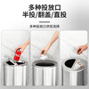 KUK stainless steel trash can 25*61cm oblique throw barrel outdoor shopping mall hotel vertical direct throw Hong Kong style barrel peel box