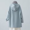 Sibai She Wool Coat 2025 Winter New Women's Literary Style Hooded Mid-Length Sheep Wool Top