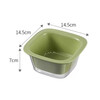 Home KATEI STORY Japanese double-layer drain basket student fruit washing artifact cute mini water filter with small sink food grade double-layer transparent + green