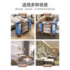 Cleaning cart, multi-function trolley, thickened linen cart, wine room cleaning cart, tool cart, hotel sanitary cleaning cart, single-sided small wheel, brown thickened PP material, noise-free and economical