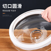 YITELAN storage jar glass bottle lid kimchi wine jar lid sold separately silicone sealed transparent glass lid plastic lid bamboo lid for bottles with an outer diameter of 15cm glass high lid only lid sold