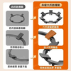 Home encyclopedia Home Gas Stove Bracket Gas Stove Bracket Kitchen Rack Pot Rack Various Utensils and Artifacts 1 Pack Upgraded 6-Tooth Gas Stove Anti-Slip Bracket - Cast Iron High Temperature Resistance