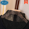 Palanduo Xiaoxiangfeng lace stitching long-sleeved bottoming shirt for women 2025 autumn and winter new style fake two-piece slimming tops white high quality L 105-120 pounds