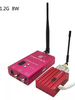 FPV video transmitter 1.2Ghz1.3Ghz wireless 8W RF power long-distance transmission with a set of 12dbi antenna receiving and receiving