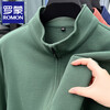 Romon Jacket Men's Jacket Spring and Autumn New Stand Collar Zipper Cotton Cardigan Sweater Sports Casual Bottoming Shirt for Men