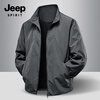 JEEP SPIRIT Light Business Jacket 2025 Autumn New Wear-resistant Casual Versatile Stand Collar Jacket 8988 Dark Gray XL