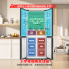 Rongsheng 520 liter large-capacity cross double-open four-door household refrigerator ultra-thin first-class energy-saving dual-frequency air-cooled frost-free frequency conversion BCD-520WD12FP gray refrigerator subsidy first-class energy-efficiency dual-frequency large-capacity refrigerator