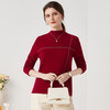 Zhaojun Autumn and Winter Versatile Half Turtleneck Cashmere Sweater Women's Zodiac Year Red Knitted Bottoming Sweater Pomegranate Red L