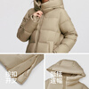 Semir down jacket women's winter long slit hooded 90 down waterproof thick goose down jacket 101724113028