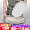 Rice husk disposable tableware food grade household degradable thickened family dinner high temperature resistant wedding special dining bowl rice husk 10 inch fish plate white 10 pcs