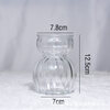 European style vertical pattern glass vase ins feng shui cultivated vase mini glass vase floor flower arrangement 1 piece snowman transparent glass vase