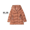 Xiangyin shopping mall same style winter down mid-length down jacket 2545113001 brown M