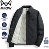Catman Down Jacket Autumn and Winter Jacket Men's Lapel Casual Versatile White Duck Down Windproof and Warm Black 3XL