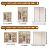 Zhuoxi ENF grade custom solid wood wardrobe bedroom household sliding door small apartment thickened storage cabinet 1.8 meters * 2.4 meters high ENF grade - whole cabinet 18MM