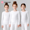 Aiwuge children's flesh-colored bottoming dance clothes autumn and winter velvet underwear girls' practice clothes daily performances with light flesh L