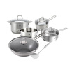 ZWILLING pot set includes titanium honeycomb stainless steel wok, pan, frying pan, soup pot, spatula, spoon, kitchenware set, titanium wok + soup pot, steamer + frying pan + milk pot + spatula, 6-piece set