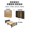 Jingdong Logistics Folding Sheet Single Bed Office Lunch Break Bed Camp Bed Hospital Home Accompanying Hard Board Bed Iron Bed Upgraded Thickened Solid Wood Reinforced 120cm