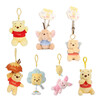 Disney genuine Winnie the Pooh, Piglet, Eeyore and Bean plush pendant, backpack pendant, keychain pendant, 10cm Disney Piglet, cute sticker pendant, genuine authorization + anti-counterfeiting label