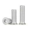 Jinggong (JINGGONG) 304 stainless steel small countersunk head hexagon socket screws ultra-thin flat head bolts small head diameter flat cup screws m4m5m6m8 M5*14* head diameter 8 (50 pcs)